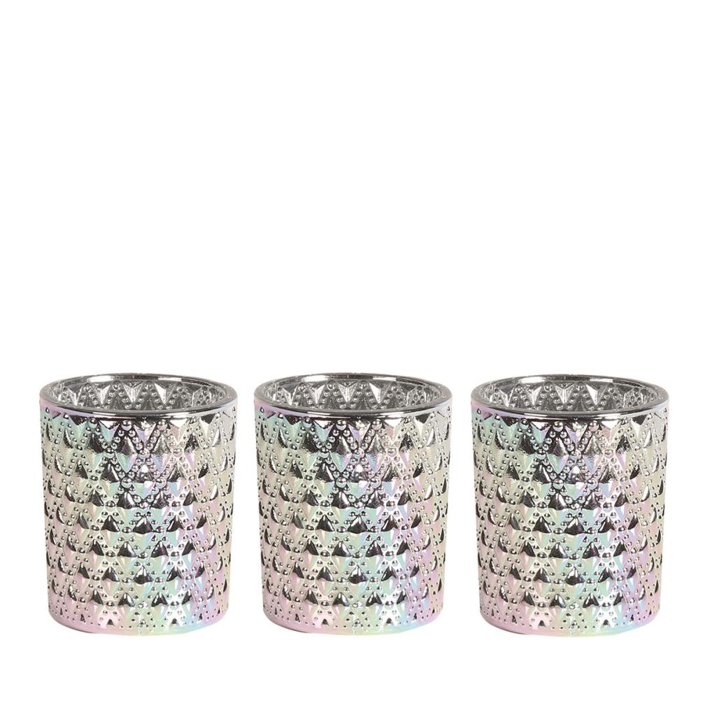 Aroma Silver Lustre 3 Tealight & Votive Holder Set £6.74
